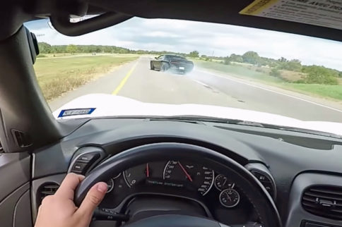 Video: Dodge Challenger Hellcat Teaches Young Guys Some Respect